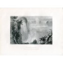 E.E.U.U. Niagara Falls, grabado por J.C.Bentley, dibujó W.H. Barlett
