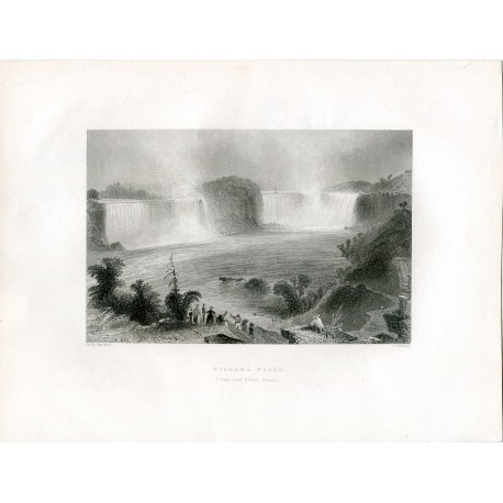 EEUUNiagara Falls (from near Clifton House) grabado por J.Cousen.