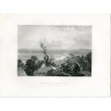 Valley of Connecticut - Antique steel engraving