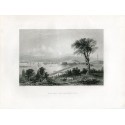 Boston et Bunker Hill, d'après les travaux de WH Bartlett. Gravure de C. Cousen (1840)
