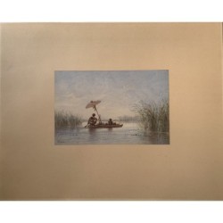 Eduard Hildebrandt. Siam (Thaïlande). Chromolithographie de 1865.