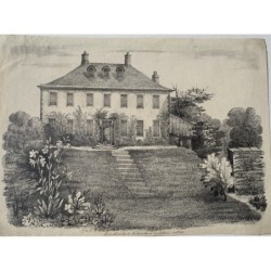 England. Eccleshill Hall near Bradford, Yorkshire. Drawing titled and dated 1853.