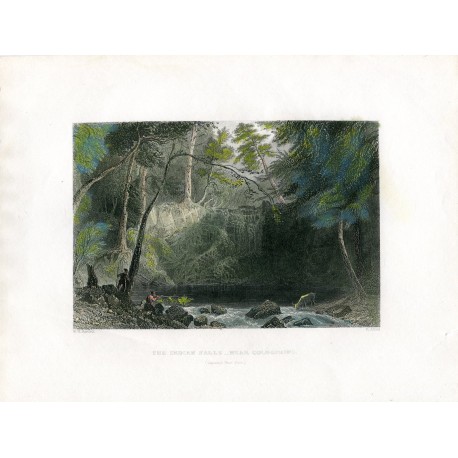 E.E.U.U. The Indian Falls near Cold-Spring grabado por H.Aldard.