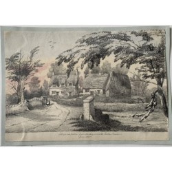 Cottage à Nolton, Pembrokeshire. Dessin daté de 1856.