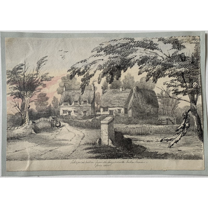 Cottage at Nolton, Pembrokeshire. Drawing dated in 1856
