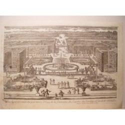 Water parterre, Latone fountain, Versailles Gardens and Canal. Drawn and engraved by Pierre Aveline (Paris, 1656-1722)