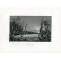 USA Winter Scene engraved by J. Rogers
