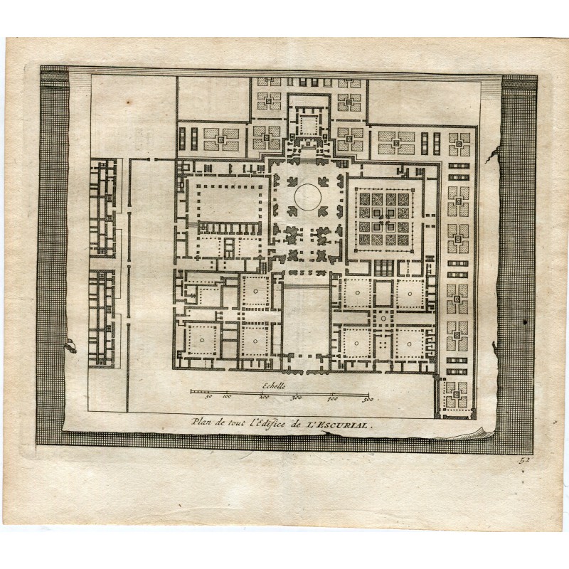 Plan du palais de l'Escurial. 1715 - Van der Aa