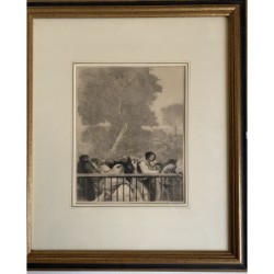 José Maria Galvan. Acquaforte ispirata all'affresco di Goya a San Antonio de la Florida