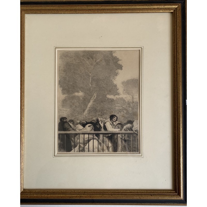 José Maria Galvan. Acquaforte ispirata all'affresco di Goya a San Antonio de la Florida