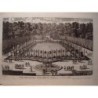 View and perspective of the Salle des Antiques at Versailles. Drawing and engraving Pierre Aveline (Paris, 1656-1722).