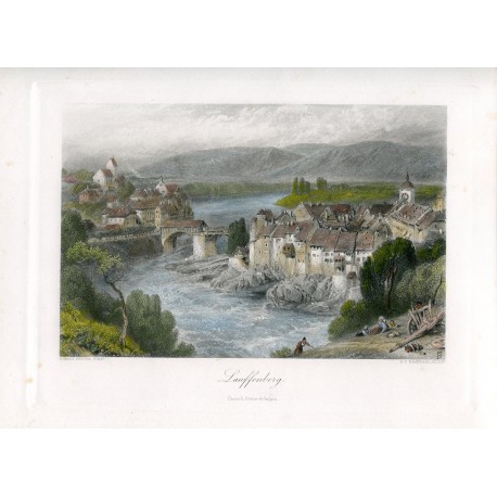 Austria. Lauffenberg grabado por E.P.Brandard, 1875