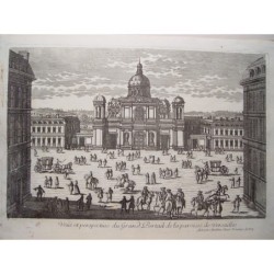 View and perspective of the Grand Portait of the Parish of Versailles. Drawing and engraving Pierre Aveline (Paris, 1656-1722).