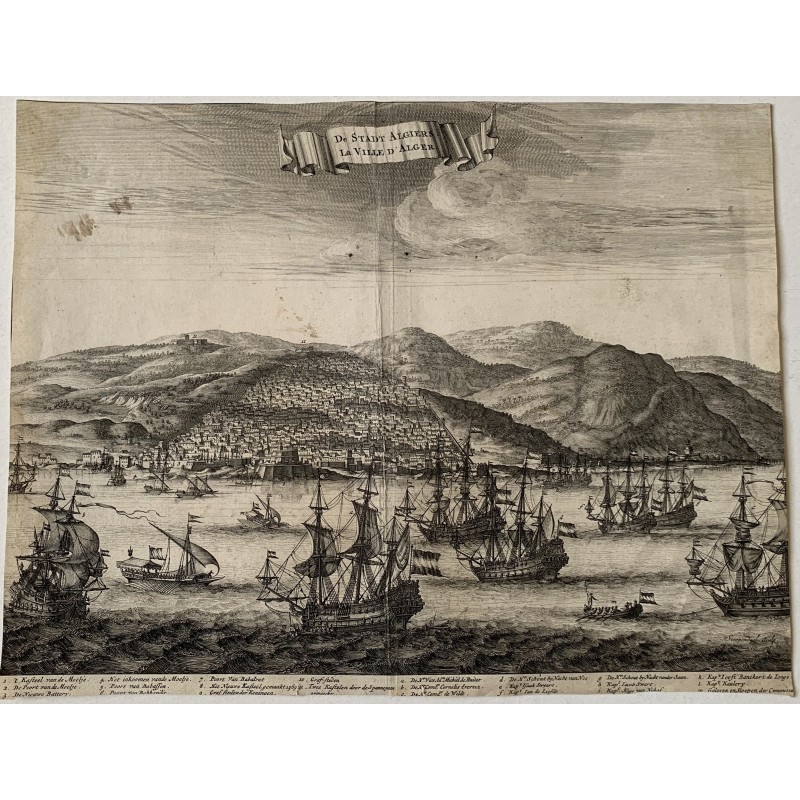 1687. Die niederländische Flotte unter Michiel de Ruyter für die Stadt Algier, 1662, Bastiaen Stopendael.