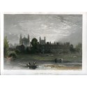 Eton, from the locks. After William Evans. Engraved by J. Redaway (1857)