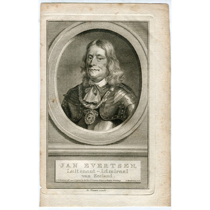 1750. Porträt von Johan Evertsen, Leutnant von Zeeland.