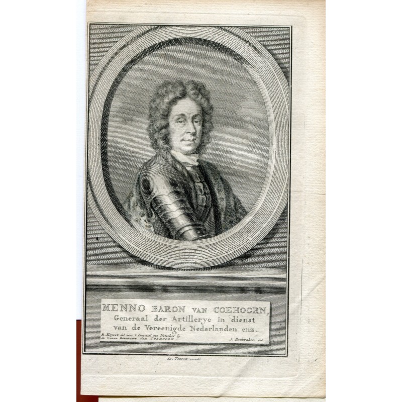 1750. Porträt von Menno, Baron van Coehoorn. General der Artillerie und Festungsingenieur