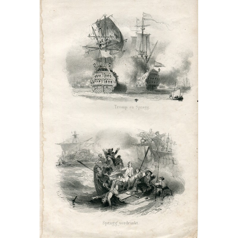 Cornelis Tromp in the Gouden Leeuw and Sir Edward Spragg the Royal Prince