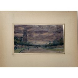 Chertsy Road. Acquerello di Philip Poyser