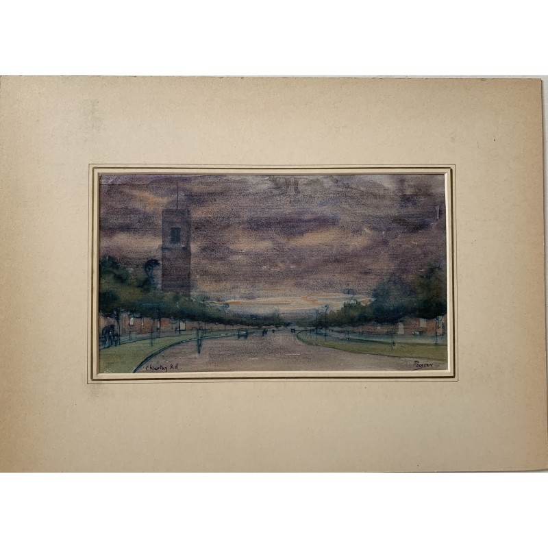 Chertsy Road. Watercolour by Philip Poyser