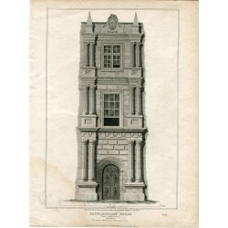 Angleterre. Maison Browseholme, gravée par J. Basire, 1809.