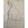 Gastón Castelló, Young Figure. Drawing on both sides. Signed and dated 1942