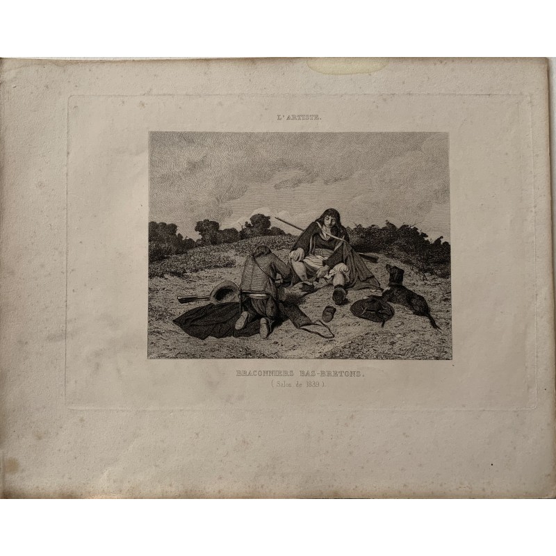 Lithographie des Braconniers bas-Bretons 1839