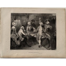 Lithograph by Frey Enrolement volontaire of a work by Giraud.