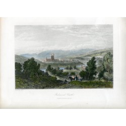 England. Balmoral Castle. Engraving by J Godfrey, 1875