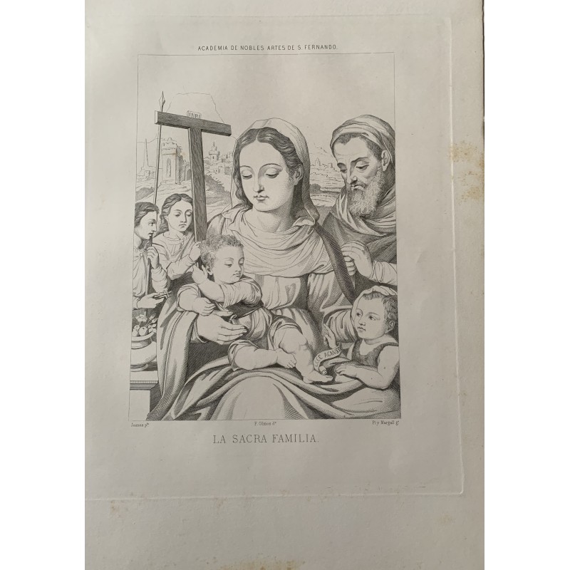 La Sacra Famiglia. Di Juan de Juanes, incisione di Py Margall