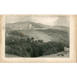 Inglaterra. Lonther castle, grabado por H. W, dibujó  W. Daniell.