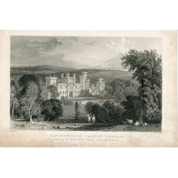 Inglaterra. Ravensworth castle, Durham grabado por W. Le Petit.