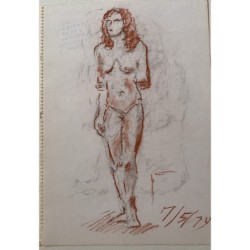 Avila. Enrique Colás Hontán. Dessin d'un jeune nu.