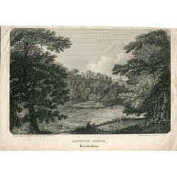 Inglaterra. Dowton Castle. Grabado por J. Smith, dibujó J. Hearne