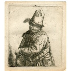 Le Joueur d'orgue, gravure ultérieure d'Adrian van Ostade, XVIIIe siècle