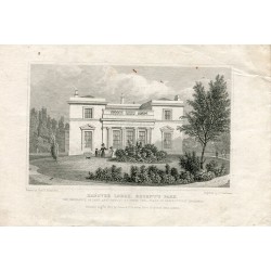 Inglaterra. Hanover Lodge, Regent's Park, grabado por W. Tombleson, grabó por H. Shepherd.