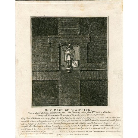 Guy Earl of Warwick grabado por J.Thomas Smith en 1791