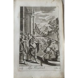 Bibbia. Re Ezechiele. Incisione di FH van Hove da un disegno di G. Freman.