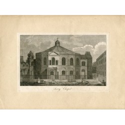 England. Surry Chapel late 19th century engraving