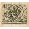 Portugal. Vue de Braga. Metropole du Portugal grabado 1715 de Alvarez de Colmenar