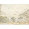 England. Cumbria. Ullswater (Lake District). Watercolor dated 1865 on the back.