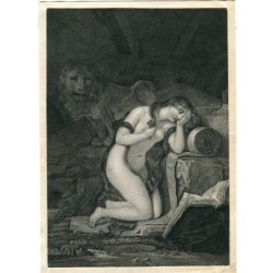 Madeleine pénitente, gravure du XIXe siècle