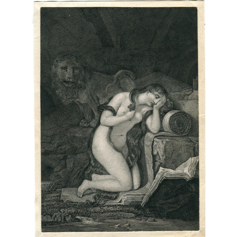 Penitent Magdalene, 19th century engraving