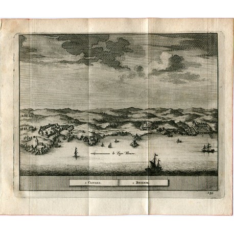 Portugal.Cascaes et Bellem grabado 1715 por Alvarez de Colmenar.