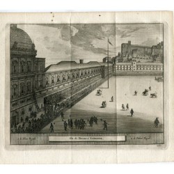 Stierkampffest in Lissabon. Kupferstich von Pieter Vander Aa, 1715.
