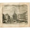 Madrid. The Fountain and the Place du Soleil in Madrid. Engraving 1715 by Pieter Vander Aa