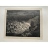 Gustave Doré xilografia original de la Divina Comedia, firmada en plancha.
