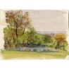 Landscape. Anonymous English watercolor painting, 19th-20th century.
