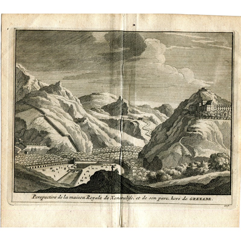 Grenade. Perspective de la Maison Royale de Xeneralife, 1715. Vente Aa.
