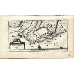 Tarragona, engraving 1715 by Pieter Vander Aa, pseudonym Alvarez de Colmenar.